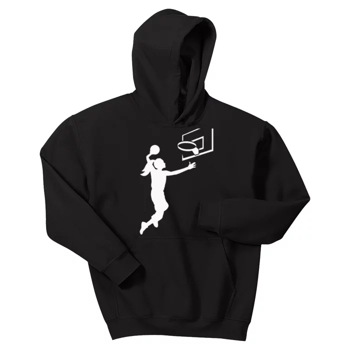 Basketball Woman BBall Kids Hoodie