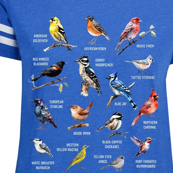 Bird Watching Bird Watcher Bird Lover Birder Birding Nerd Enza Ladies Jersey Football T-Shirt