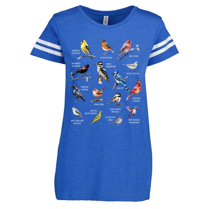 Bird Watching Bird Watcher Bird Lover Birder Birding Nerd Enza Ladies Jersey Football T-Shirt