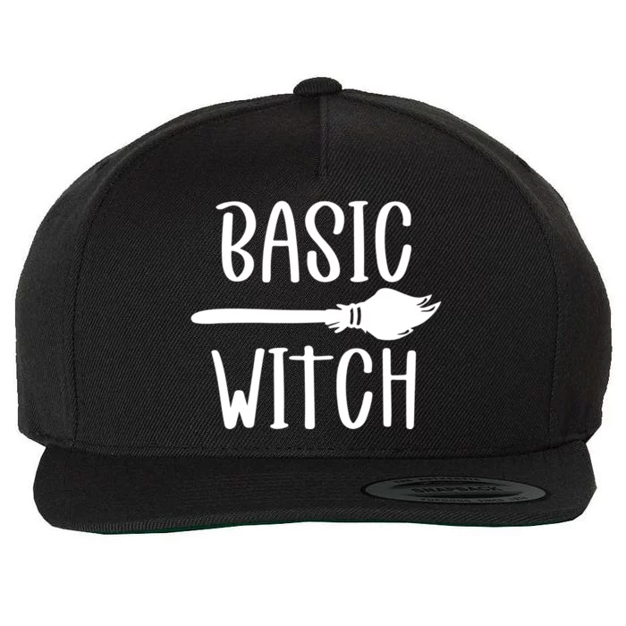 Basic Witch Broomstick Cool Gift Wool Snapback Cap