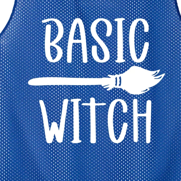 Basic Witch Broomstick Cool Gift Mesh Reversible Basketball Jersey Tank