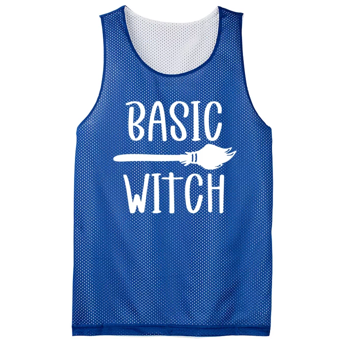 Basic Witch Broomstick Cool Gift Mesh Reversible Basketball Jersey Tank