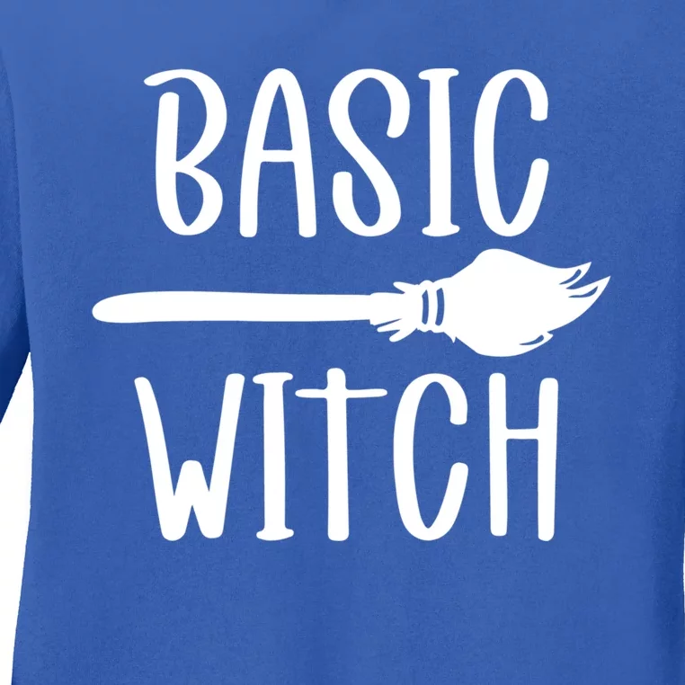 Basic Witch Broomstick Cool Gift Ladies Long Sleeve Shirt