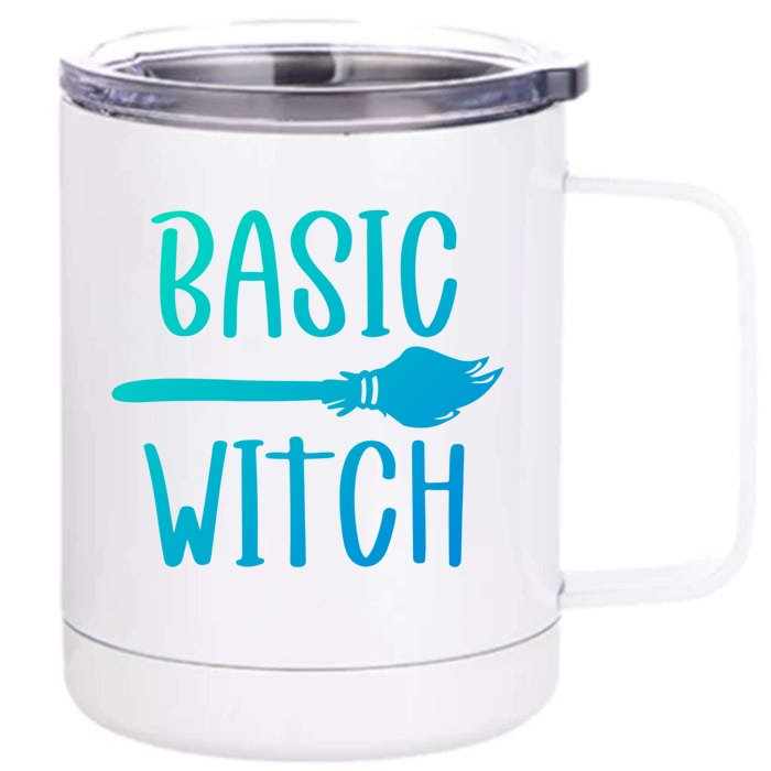 Basic Witch Broomstick Cool Gift Front & Back 12oz Stainless Steel Tumbler Cup