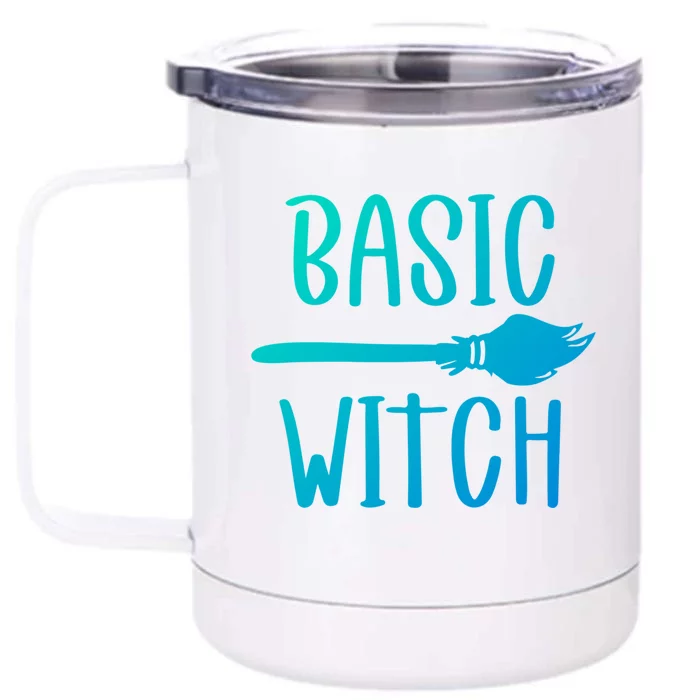 Basic Witch Broomstick Cool Gift Front & Back 12oz Stainless Steel Tumbler Cup