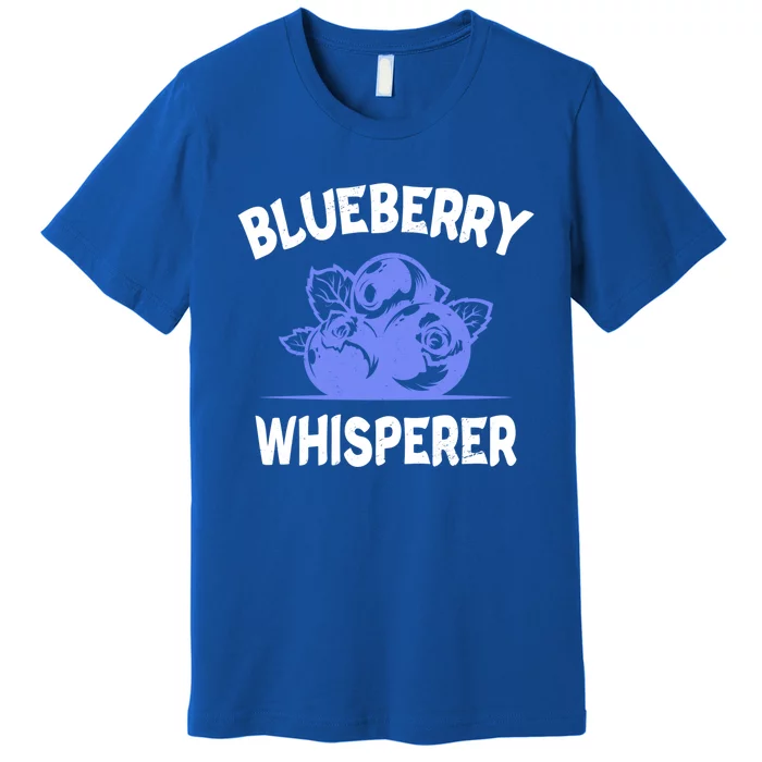 Blueberry Whisperer Blueberry Fruit Funny Blueberry Lover Cute Gift Premium T-Shirt