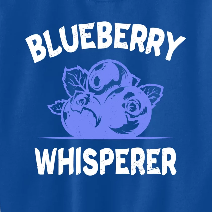 Blueberry Whisperer Blueberry Fruit Funny Blueberry Lover Cute Gift Kids Sweatshirt