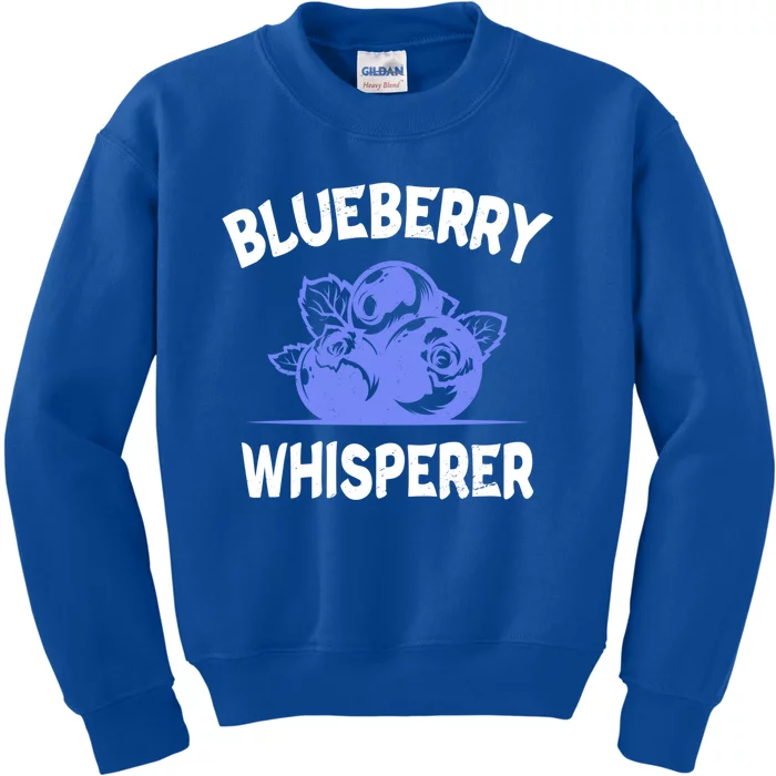 Blueberry Whisperer Blueberry Fruit Funny Blueberry Lover Cute Gift Kids Sweatshirt