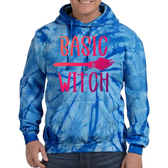 Basic Witch Broomstick Cool Gift Tie Dye Hoodie