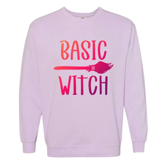 Basic Witch Broomstick Cool Gift Garment-Dyed Sweatshirt