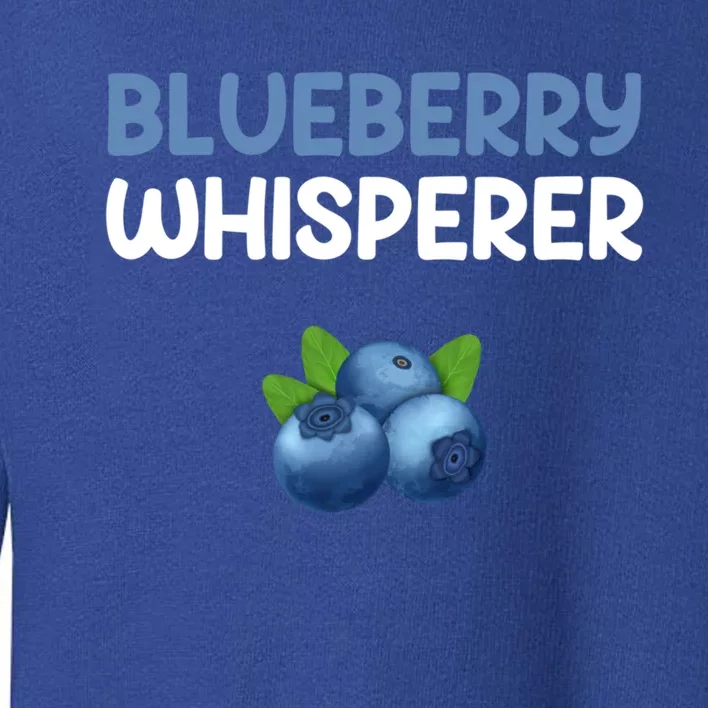 Blueberry Whisperer Blueberry Gift Toddler Sweatshirt