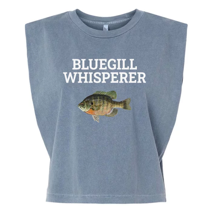 Bluegill Whisperer Bluegill Fishing Garment-Dyed Women's Muscle Tee