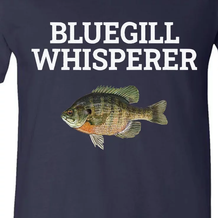 Bluegill Whisperer Bluegill Fishing V-Neck T-Shirt