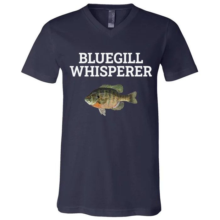 Bluegill Whisperer Bluegill Fishing V-Neck T-Shirt