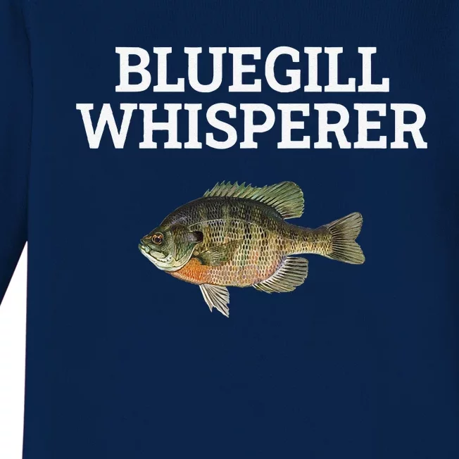 Bluegill Whisperer Bluegill Fishing Baby Long Sleeve Bodysuit