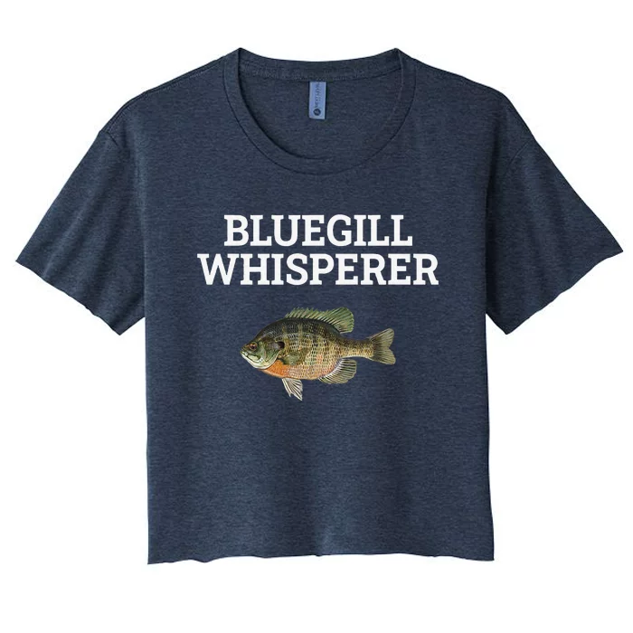 Bluegill Whisperer Bluegill Fishing Women's Crop Top Tee