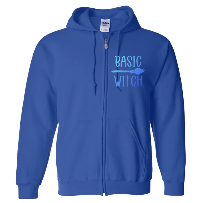 Basic Witch Broomstick Gift Full Zip Hoodie