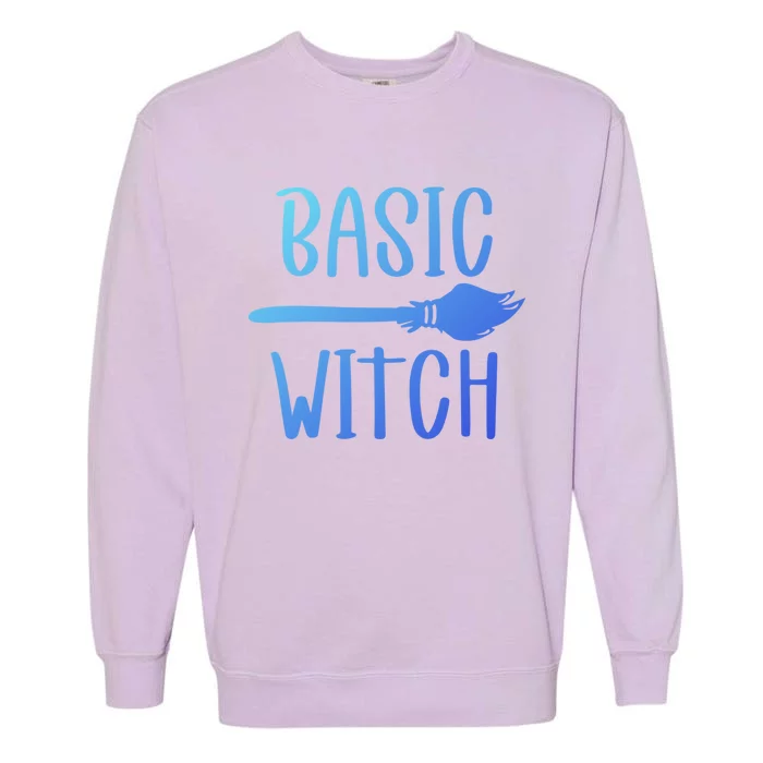 Basic Witch Broomstick Gift Garment-Dyed Sweatshirt