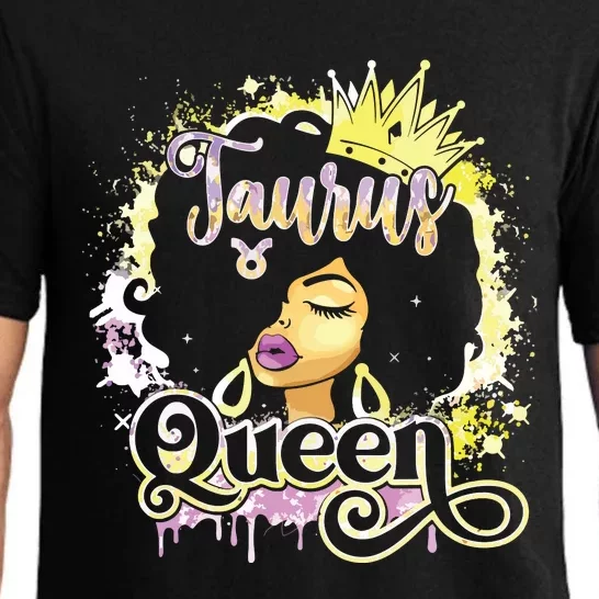 Black Women Birthday Melanin Girl Taurus Queen Pajama Set