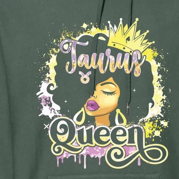 Black Women Birthday Melanin Girl Taurus Queen Premium Hoodie