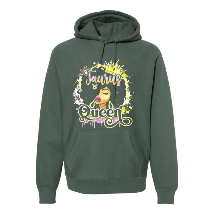 Black Women Birthday Melanin Girl Taurus Queen Premium Hoodie