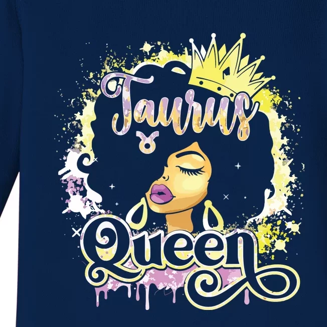 Black Women Birthday Melanin Girl Taurus Queen Baby Long Sleeve Bodysuit