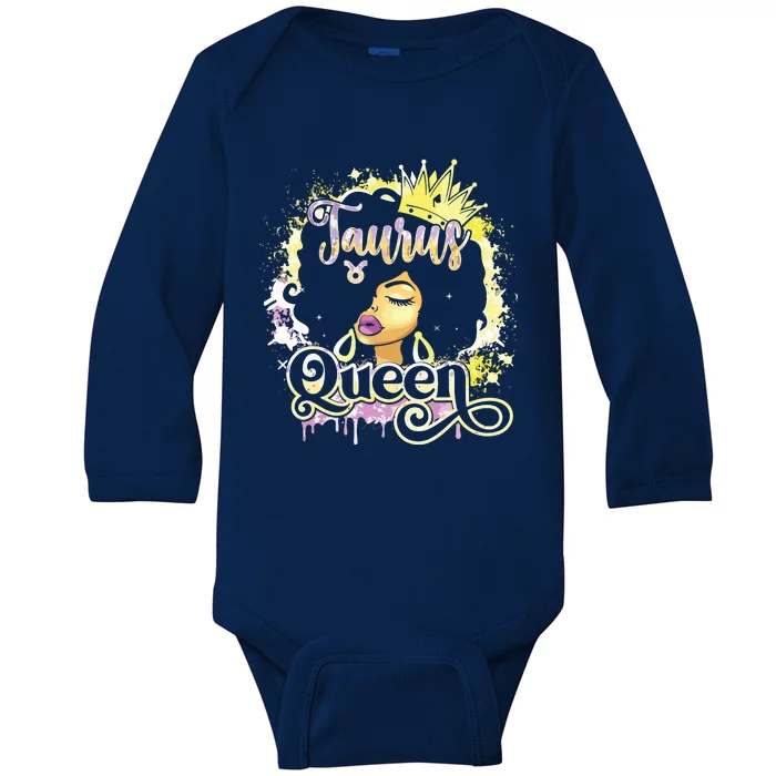 Black Women Birthday Melanin Girl Taurus Queen Baby Long Sleeve Bodysuit