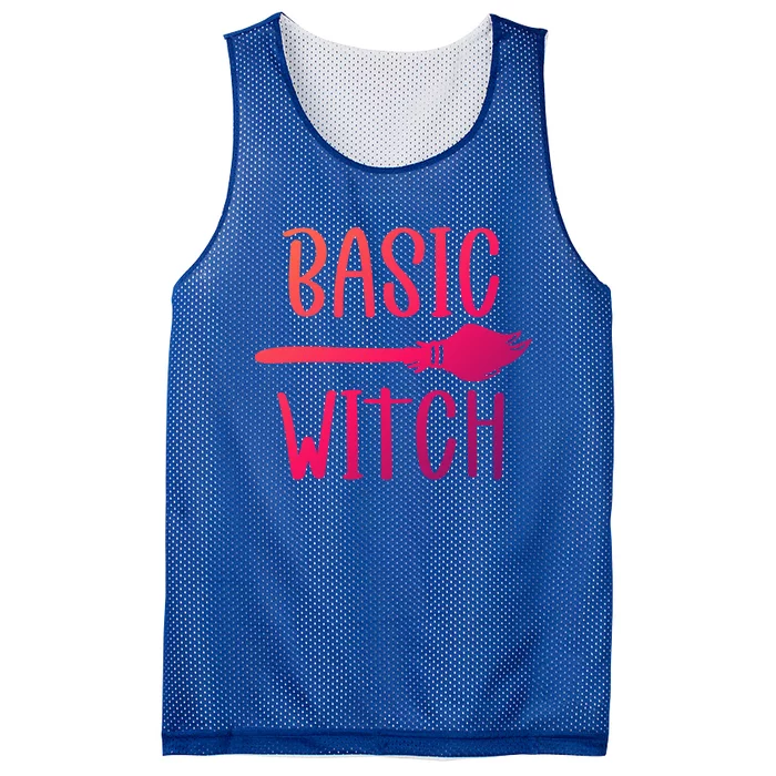 Basic Witch Broomstick Gift Mesh Reversible Basketball Jersey Tank