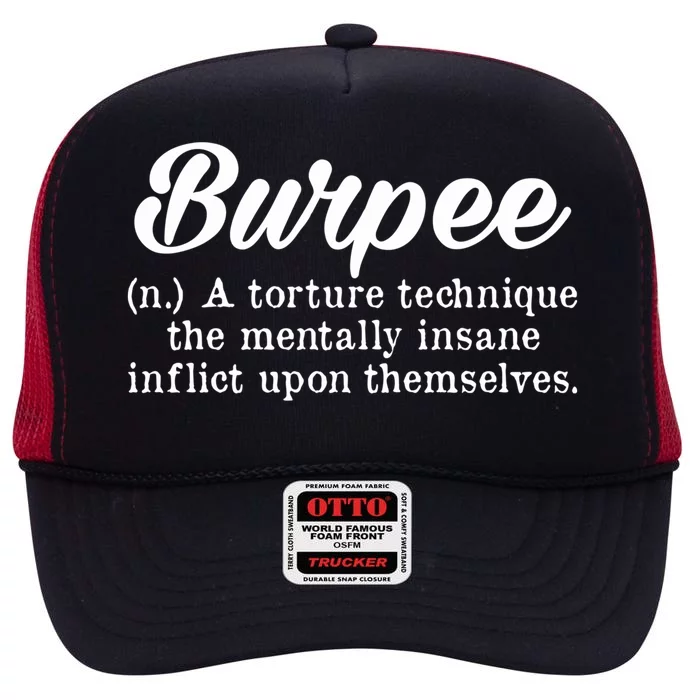 Burpee Workout Burpee Definition Workout Burpees Gym Buddies Gift High Crown Mesh Trucker Hat