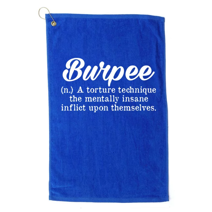 Burpee Workout Burpee Definition Workout Burpees Gym Buddies Gift Platinum Collection Golf Towel