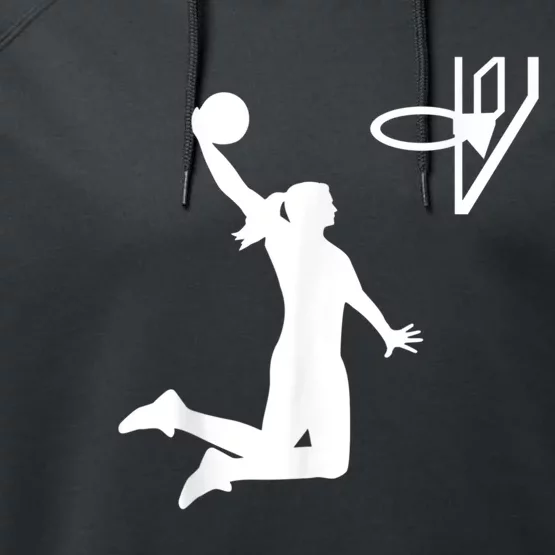 Basketball Woman Performance Fleece Hoodie