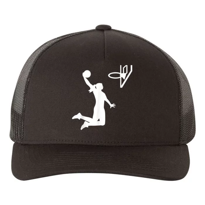 Basketball Woman Yupoong Adult 5-Panel Trucker Hat