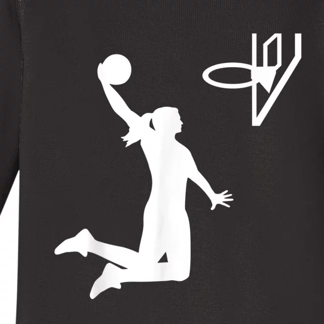 Basketball Woman Baby Long Sleeve Bodysuit