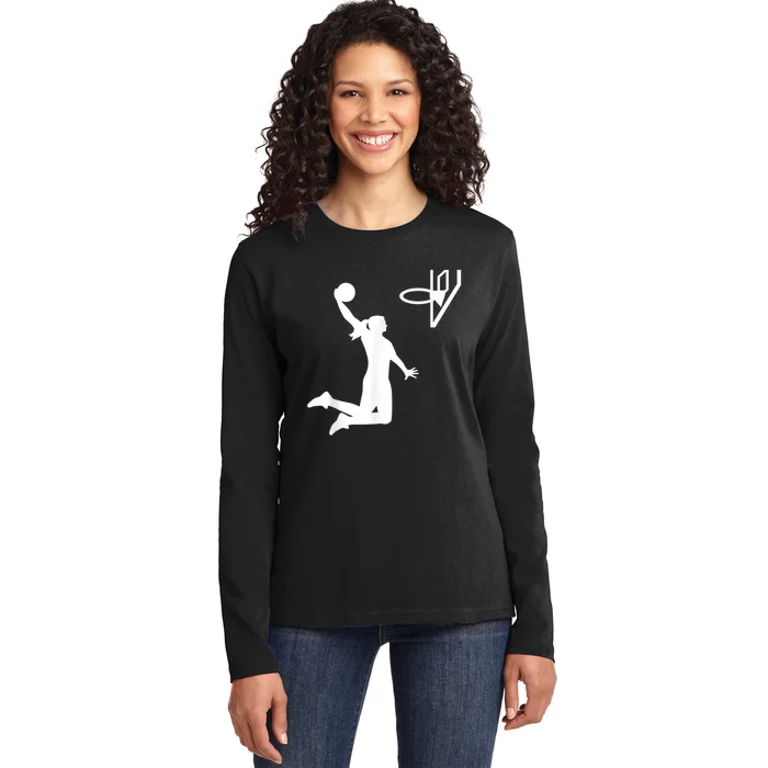 Basketball Woman Ladies Long Sleeve Shirt