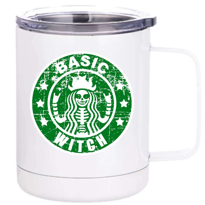 Basic Witch Front & Back 12oz Stainless Steel Tumbler Cup