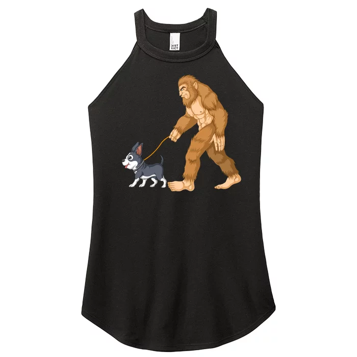 Bigfoot Walk Boston Terrier Women’s Perfect Tri Rocker Tank