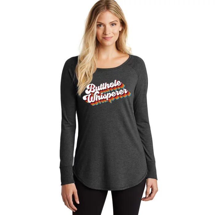 Butthole Whisperer Women's Perfect Tri Tunic Long Sleeve Shirt