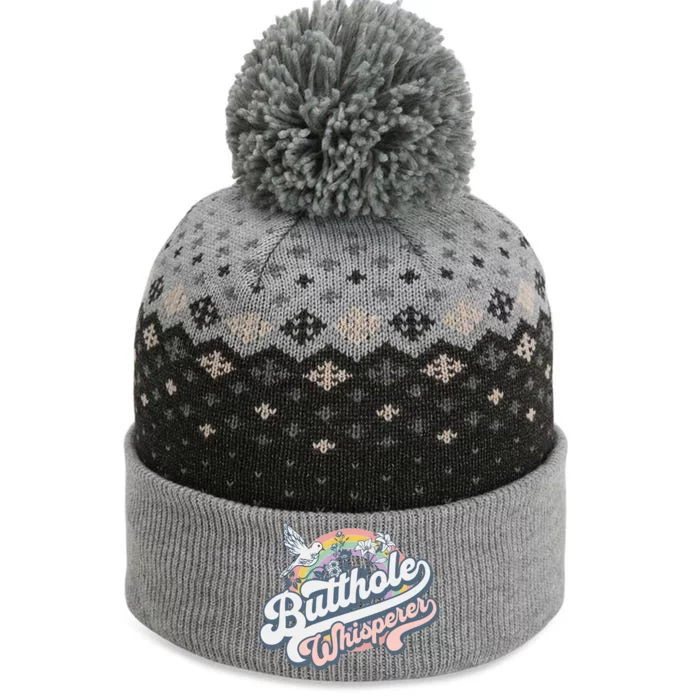 Butthole Whisperer The Baniff Cuffed Pom Beanie