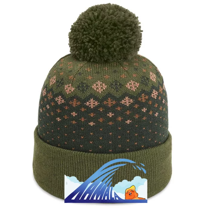 Blue Wave The Baniff Cuffed Pom Beanie