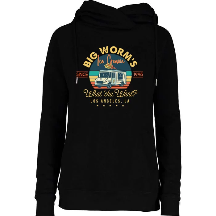 Big Worms Womens Funnel Neck Pullover Hood