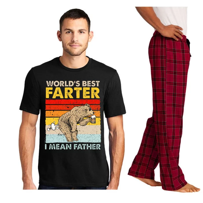 Bear World Best Farter I Mean Father Bear Drinking Beer Pajama Set