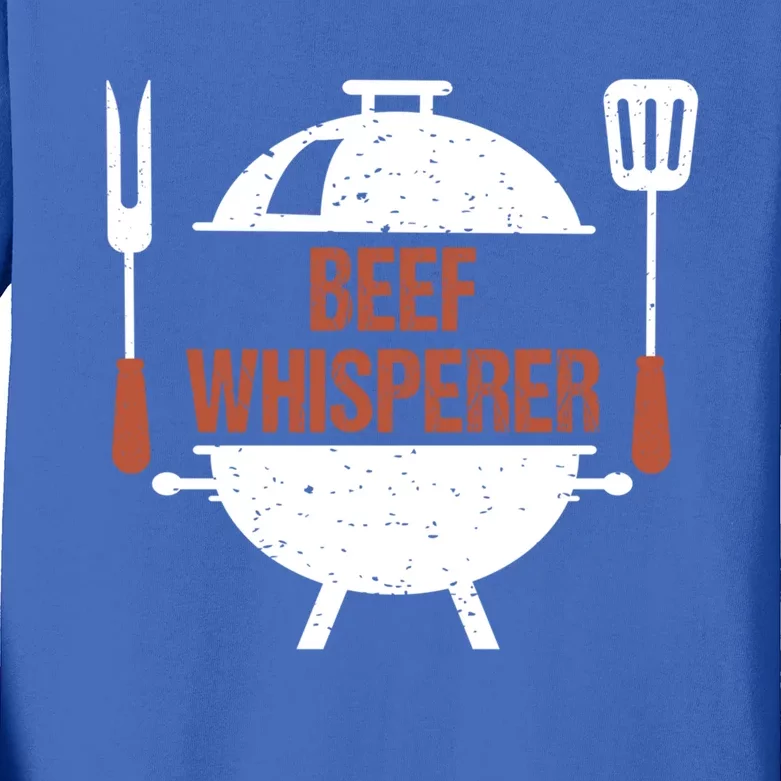 Beef Whisperer Bbq Grill Barbecue Cool Gift Kids Long Sleeve Shirt