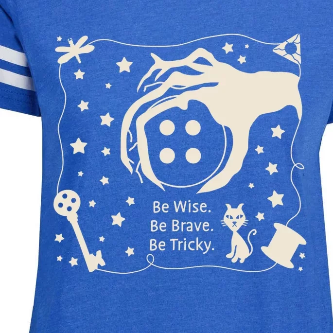 Be Wise Be Brave Be Tricky Halloween Magic Spell Enza Ladies Jersey Football T-Shirt