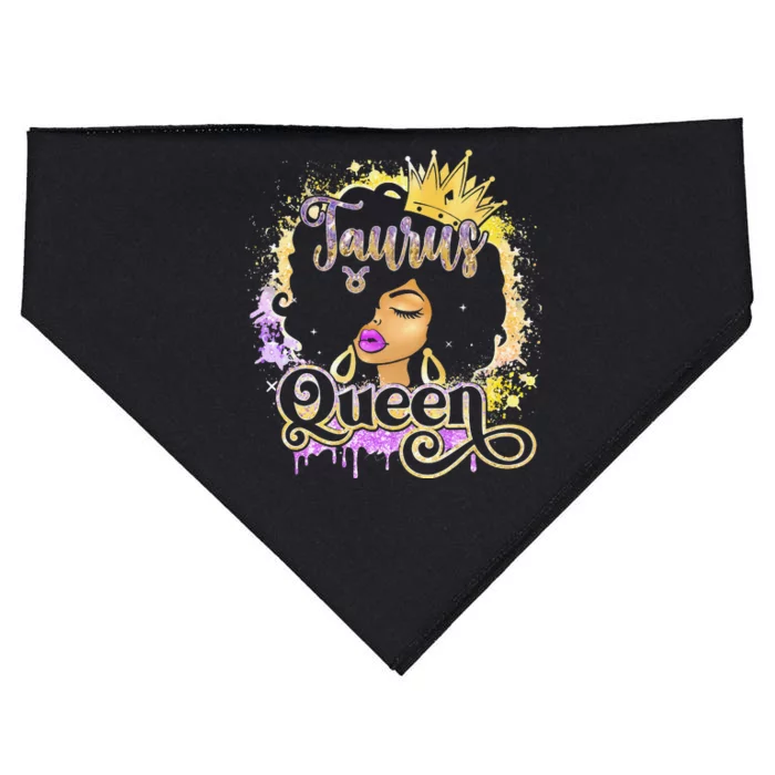 Black Wo Birthday Melanin Taurus Queen USA-Made Doggie Bandana