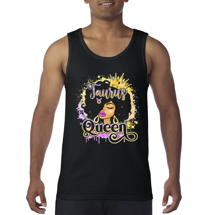 Black Wo Birthday Melanin Taurus Queen Tank Top