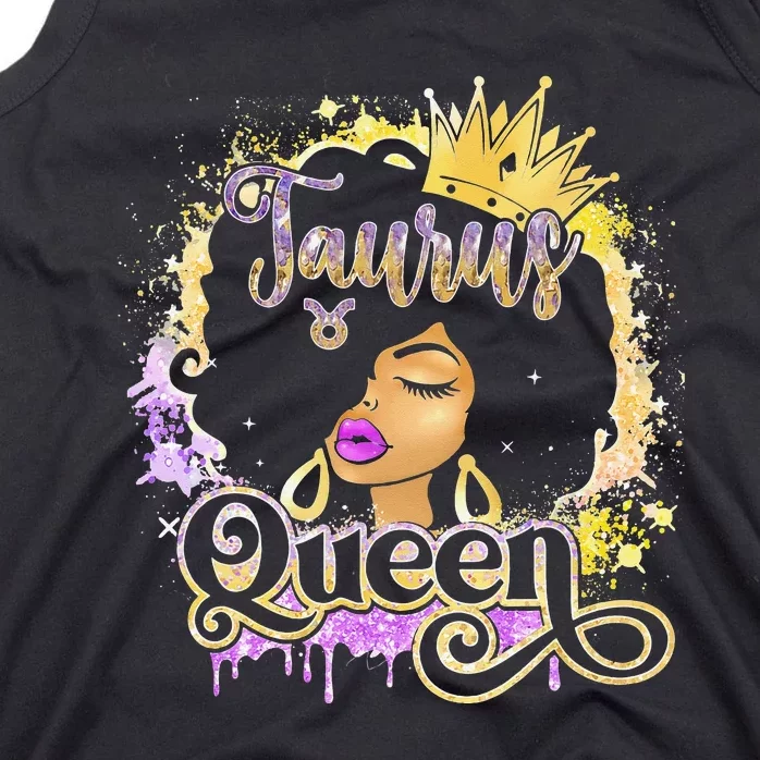 Black Wo Birthday Melanin Taurus Queen Tank Top