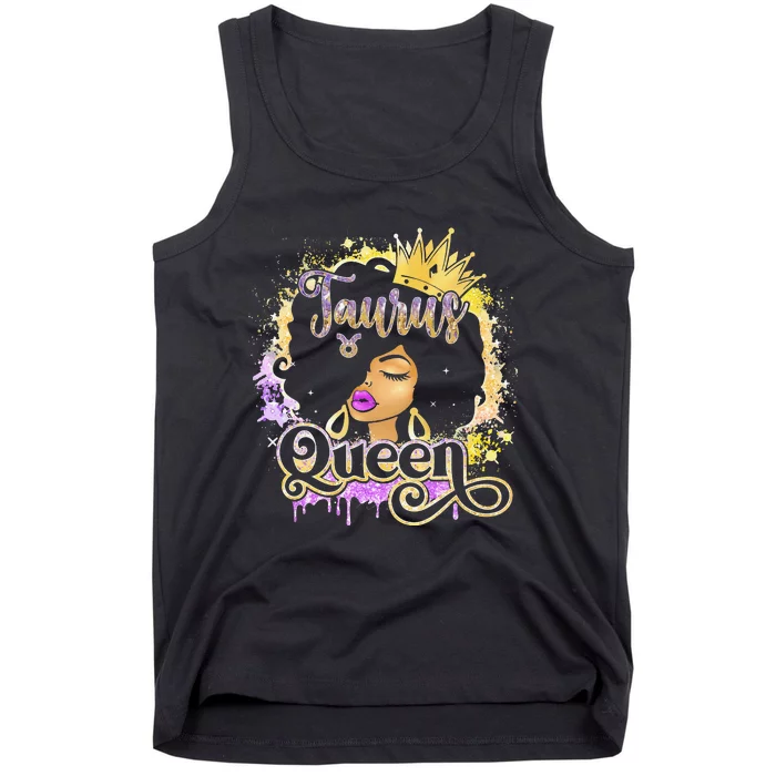 Black Wo Birthday Melanin Taurus Queen Tank Top