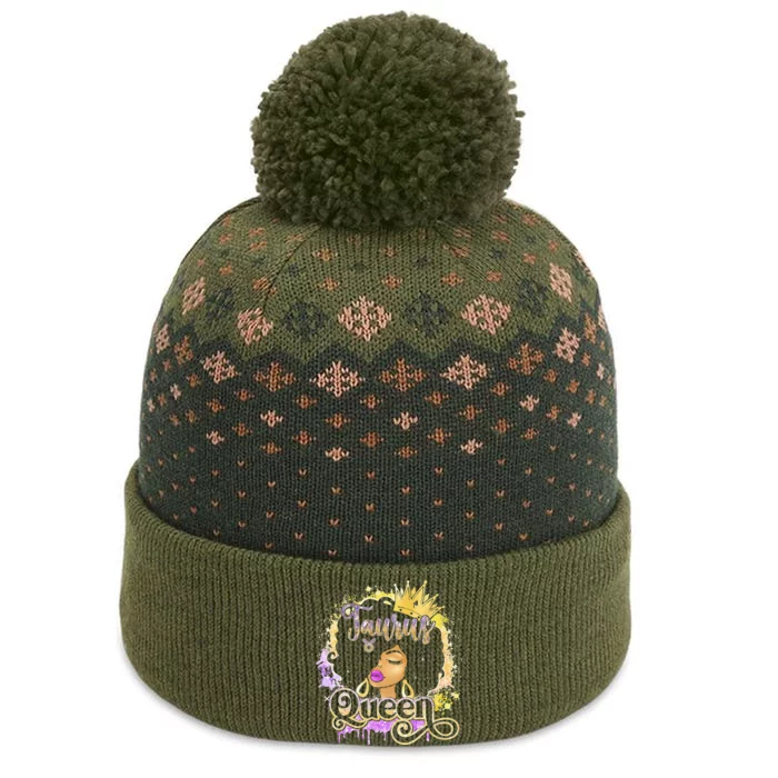 Black Wo Birthday Melanin Taurus Queen The Baniff Cuffed Pom Beanie