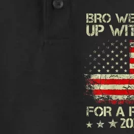 Bro We Broke Up With You For A Reason America Flag Dry Zone Grid Performance Polo