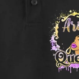 Black Wo Birthday Melanin Aries Queen Dry Zone Grid Performance Polo